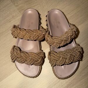 Valentino Women's Brown Braided Sandals